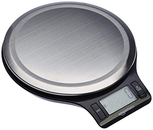 AmazonBasics Stainless Steel Digital Kitchen Scale with LCD Display