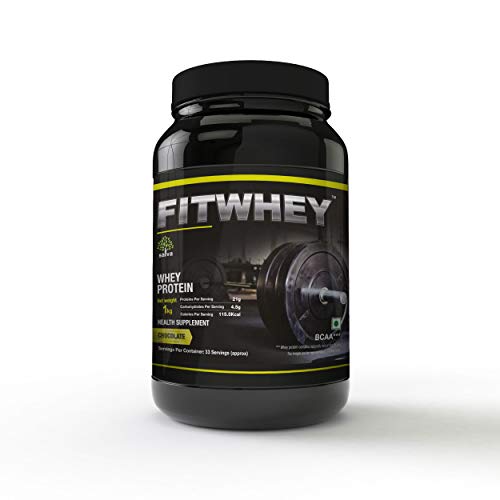 FITWHEY Satva Biotech’s Whey Protein Powder Concentrate Protein Powder Supplement for Men and Women (Chocolate, 1 kg, 25-30 Serving)