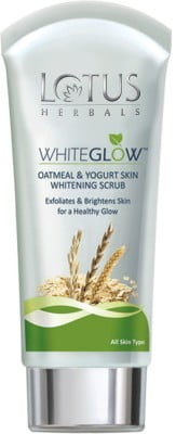 LOTUS HERBALS Whiteglow Oatmeal & Yogurt Skin Whitening Scrub (100 g)