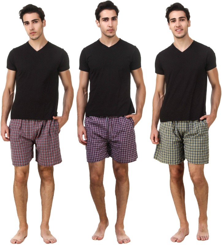 Zoldy Checkered Men Boxer(Pack of 3)