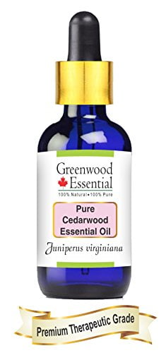 Greenwood Essential Pure Cedar Wood Essential Oil, Juniperus Virginiana, 50 ml