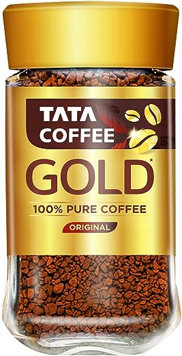 Tata Coffee Gold, 100% Pure Granule Coffee, Original, 50g, Jar