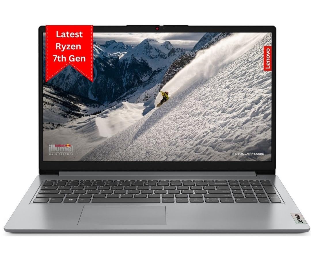 Lenovo IdeaPad 1 AMD Ryzen 3 7320U 15.6″ HD Thin and Light Laptop (8 GB/512GB SDD/Windows 11)