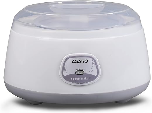 AGARO Classic Portable Yogurt Maker, 1.2L Capacity, Electric, Automatic, Medium (33603)