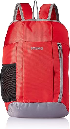 Amazon Brand - Solimo Hiking Day Backpack, 15L, Red