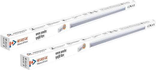Bajaj 20W Cool Day Light LED Tubelight, Pack of 2, (830412-Pk2)