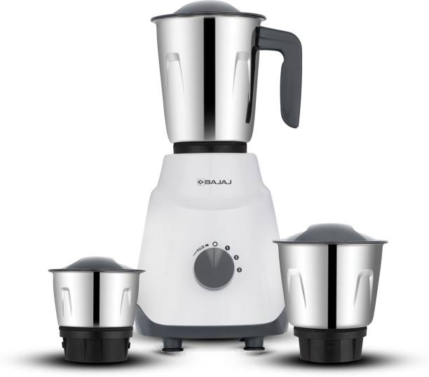 BAJAJ 410579 3 500 W Juicer Mixer Grinder (3 Jars, white/grey)
