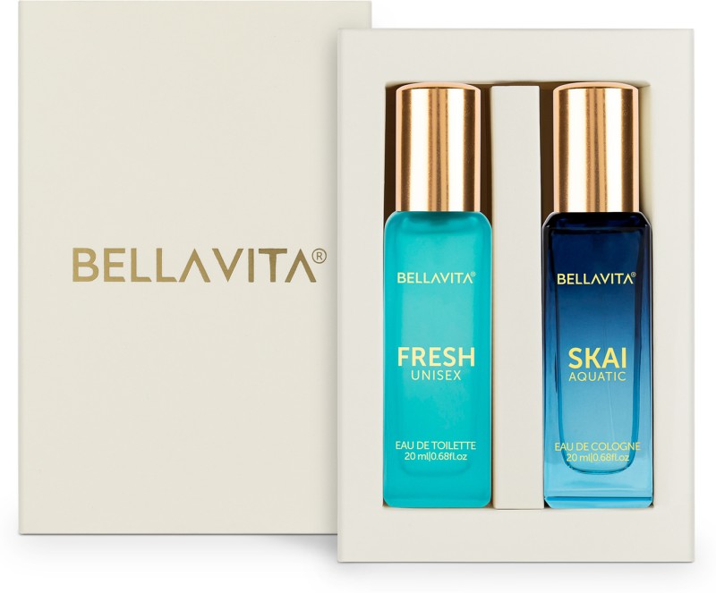 Bellavita FRESH perfume & SKAI AQUATIC perfume combo|2X20ML|With Citrus & Woody Notes| Perfume - 40 ml(For Men & Women)