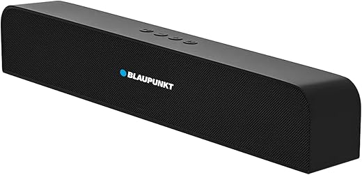 Blaupunkt SBA10 10W Bluetooth Soundbar Speaker for TV with Bluetooth, AUX, USB, TWS Mini Soundbar for TV/PC/Projectors/Tablet Black