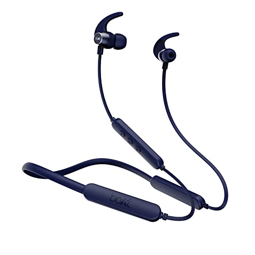 boAt Rockerz 255 Pro+ Bluetooth Neckband with Upto 60 Hours Playback, ASAP Charge, IPX7, Dual Pairing and Bluetooth v5.2(Navy Blue)