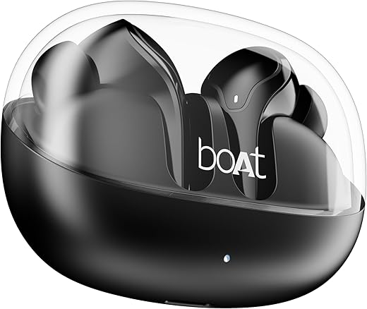 boAt Airdopes 311 Pro TWS in-Ear Earbuds w/Up to 50 HRS Playtime, Dual Mics with ENx™ Tech, 50 ms low-latency BEAST™ Mode, ASAP™ Charging, IWP™ Tech(Active Black)