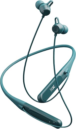 boAt Rockerz 255 Touch in Ear Neckband with Full Touch Controls, Spatial Audio, Up to 30H Playtime, ASAP Charge, Beast Mode, Enx Technology(Teal Green)