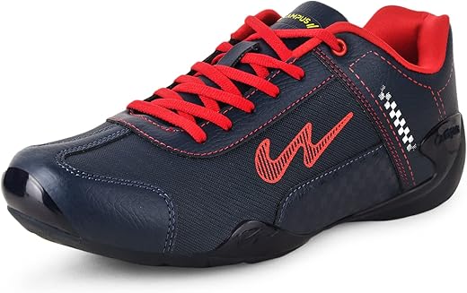 Campus Camp Torque Casual Sneakers for Men and Boys | Riding Shoes with PU Upper, Soft PU Foam Insole, Secure Lace-Up Closure, and Rubber Outsole