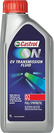 Castrol ON EV Transmission Fluid D2 for Full Battery, Fuel Cell and Hybrid EVs with Indirectly Cooled Electric Motors 1L | Boosts Drivetrain Longevity