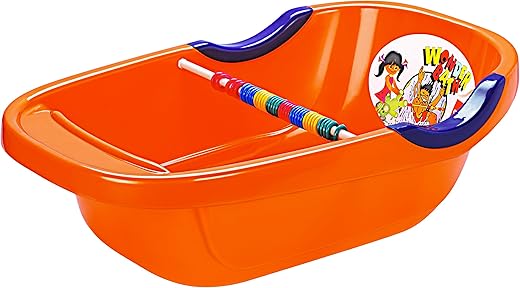 Cello Portable Plastic Baby Bath Tub, Orange