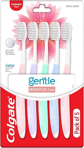Colgate Gentle Sensitive Care Ultra Soft Bristles Toothbrush Combo Pack Offer - 5Pcs