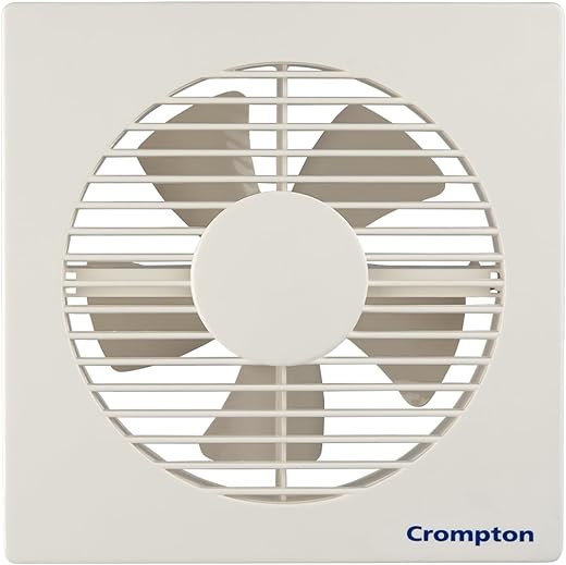 Crompton Axial Air High-Speed Plastic Exhaust/Ventilation Fan (150 mm/6 Inches, White, Pack of 1)