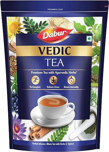 Dabur Vedic Tea - 950g (Black Tea) | Chai Handpicked from Assam, Nilgiri & Darjeeling | Soulful Aroma & Rich Taste | Premium Tea