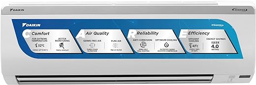 Daikin 1.5 Ton 3 Star Inverter Split AC (Copper, PM 2.5 Filter, Triple Display, Dew Clean Technology, Coanda Airflow, 2023 Model, MTKL50U, White)