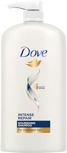 Dove Intense Repair Shampoo 1 L, Repairs Dry and Damaged Hair, Strengthening Shampoo for Smooth & Strong Hair - Mild Daily Shampoo for Men & Women