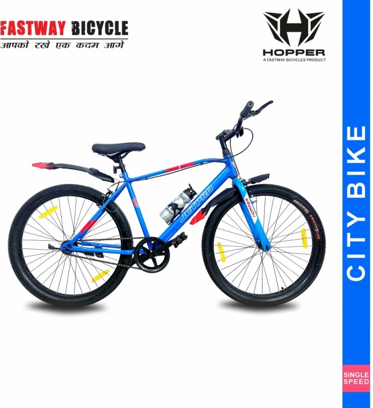 Fastway Bicycle HOPPER JETPRO 26T BLUE, WITH 90% ASSEMBLED 26 T Road Cycle(Single Speed, Blue)