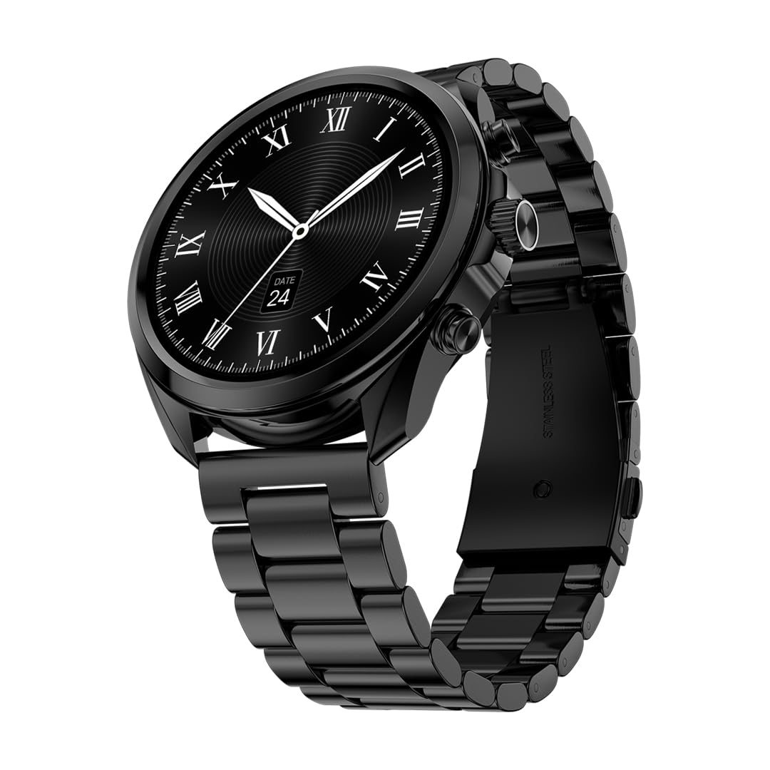 Fire-Boltt Diamond Luxury Stainless Steel Smart Watch with 1.43” AMOLED Screen, 466 * 466 px Resolution, 750 NITS Brightness, Bluetooth Calling, 300 Sports Mode, IP67 Rating