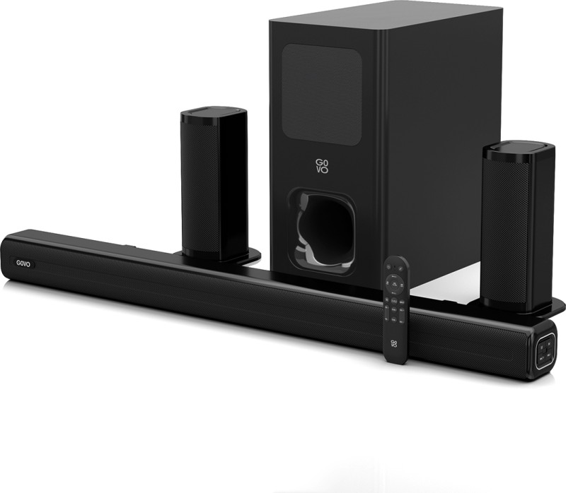 GOVO GOSURROUND 955|200W Bluetooth Soundbar 200 W Bluetooth Soundbar(Platinum Black, 5.1 Channel)