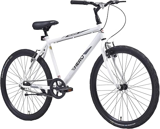 Hero Sprint Men's Frame Santiago 26T SS Hybrid Bike (White, 18 Inches, SSAN26WHWH01HM)