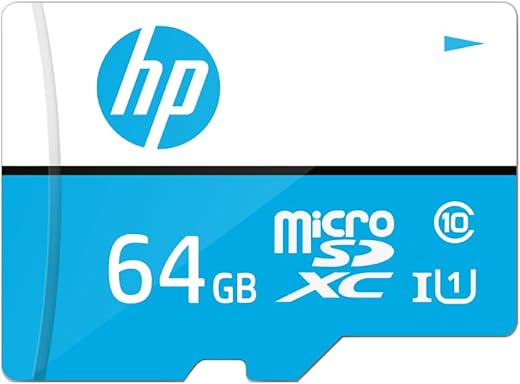 HP 64GB MicroSD Memory Card SDXC mx310 Class 10, UHS-I, U1 Card, Upto 100MB/s R, 10 Y Warranty