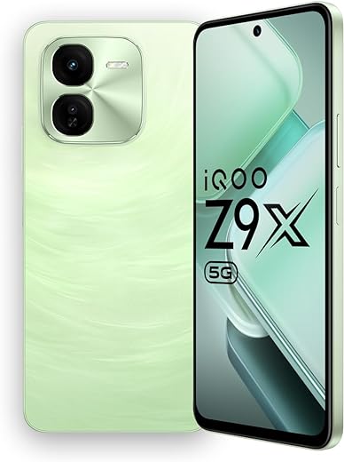 iQOO Z9x 5G (Tornado Green, 4GB RAM, 128GB Storage) | Snapdragon 6 Gen 1 with 560K+ AnTuTu Score | 6000 mAh Battery with 7.99mm Slim Design | 44W FlashCharge