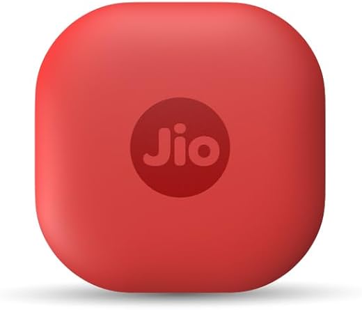 JioTag Air-BLE Tracker F11X |Lost & Found Tracker |Works on Apple Find My & JioThings |Find, Remind, Lost Modes |Global Tracking|Loud 120 dB Sound| BT 5.3|12 Month Battery Life|Extra Battery & Lanyard