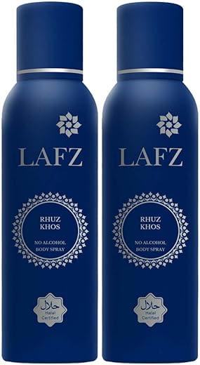 LAFZ No Alcohol Deodorant Body Spray For Men & Women, Combos (Rhuz Khos Pack of 2)