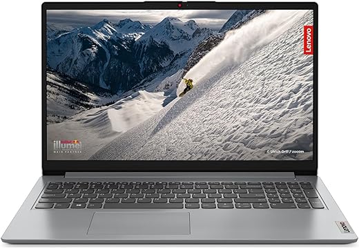 Lenovo IdeaPad 1 AMD Ryzen 5 5500U 15.6" (39.62cm) FHD Thin & Light Laptop (8GB/512GB SSD/Windows 11/Office 2021/HD Camera/1 Year ADP Free/Grey/1.6Kg), 82R400BGIN