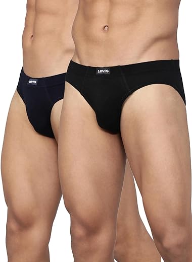 Levi's 011 Comfort Brief for Men with Contoured Double Pouch, Tag Free Comfort & Smartskin Technology (Pack of 2)
