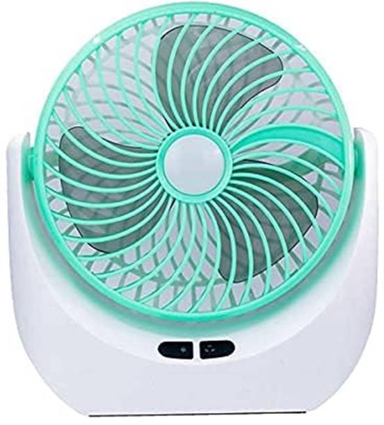 LICHEE Portable Mini USB Rechargeable Fan with LED Lighting & 4-hours Battery Backup Fan Air Cooling Portable Charging Standing Fan Mini-Fan USB Rechargeable USB Air Cooler  (Multicolor)