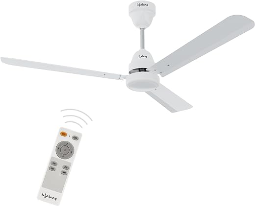 Lifelong BLDC Ceiling Fan 1200mm (48 Inch) 5 Star Rated| BLDC Motor | High Speed Fan with Remote Control, Upto 65% Energy Saving 35 Watt (White, LLCFBL901)