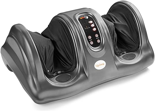 Lifelong Foot Massager Machine for Pain Relief with Kneading function - Also used as Leg Calf Massager - Corded Electric Foot Massage Machine for Home with Customizable Settings (LLM360)