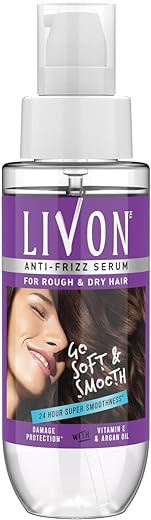 Livon Serum for Women & Men |For Dry & Rough Hair for 24 Hour Frizz-free Smoothness |With Argan Oil & Vitamin E |50 ml