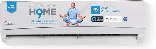 Midea 1.5 Ton 5 Star AI Gear Inverter Split AC (Copper, Convertible 4-in-1 Cooling,HD Filter with Auto Cleanser, 2024 Model,SANTIS PRO ROYAL, MAI18SR5R34W0,White)