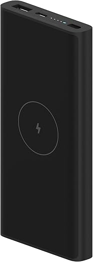 MI Lithium Ion Xiaomi Wireless Power Bank 10000mAh | 22.5W Fast Charging (USB-A) | 10W Wireless Charging | Two-Way Fast Charging | Fast Charging USB C Input Port -Black