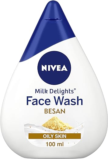 NIVEA Milk Delights Face Wash Fine Gramflour For Oily Skin 100ml, 100 ml