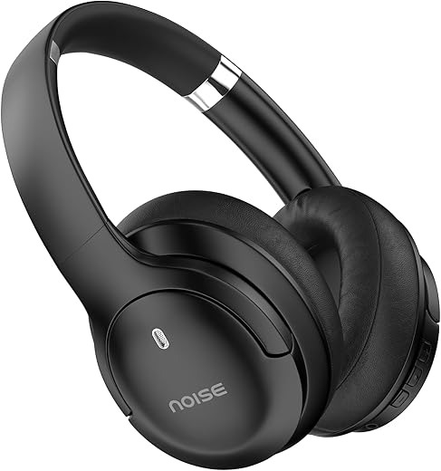 Noise Newly Launched 4 Wireless On-Ear Headphones with 70H Playtime, ENC, 40mm Driver, Low Latency(up to 40ms), Dual Pairing, BT v5.4 (Carbon Black)