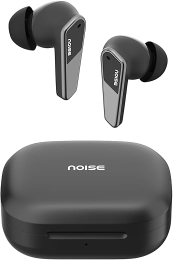 Noise Newly Launched Buds N1 Pro in-Ear Truly Wireless Earbuds with Metallic Finish, ANC(Upto 32dB), 60H of Playtime, Dual Pairing, Instacharge(10 min=200 min), BT v5.3(Chrome Black)