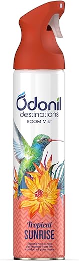 Odonil Destinations Room Air Freshener Spray 240ml - Tropical Sunrise| Long Lasting Fragrance