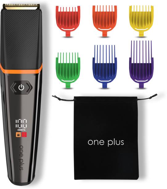 OnePlus OP 17 Cordless Professional Hair Trimmer Titanium coated blade waterproof Trimmer 120 min Runtime 12 Length Settings  (Black)