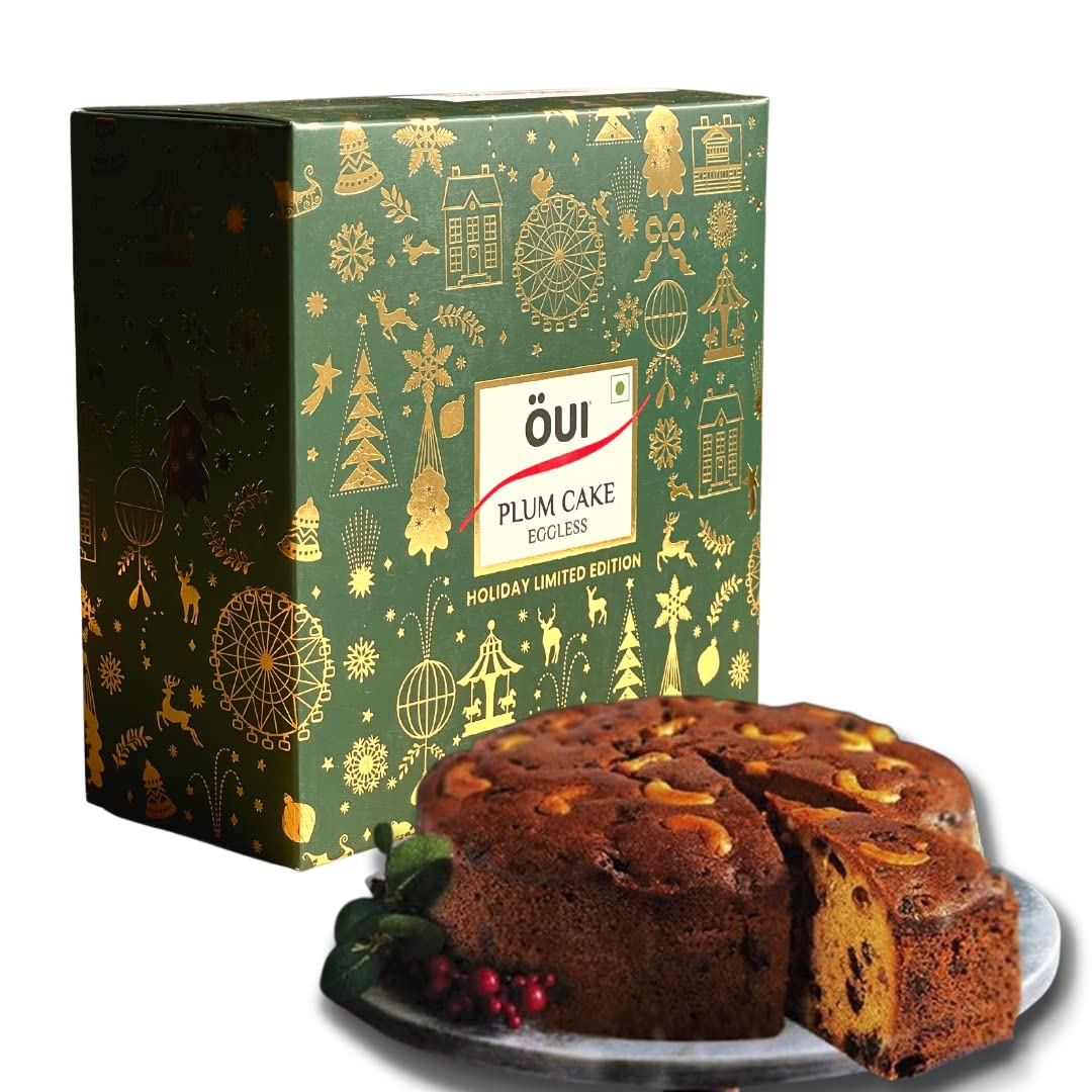 OUI Rich Plum Cake I Gift Pack I Eggless | loaded with dry fruits and nuts I 250g