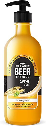 Park Avenue Beer shampoo For Damaged hair (650ml) | Paraben Free | For Damage Fee Hair| Crafted with Natural Beer