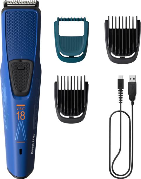 PHILIPS BT1233/28 Trimmer 30 min Runtime 3 Length Settings  (Blue)