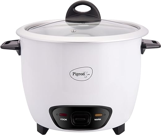 Pigeon by Stovekraft Joy 1.8 Liter Electric Rice Cooker 700 Watt, White