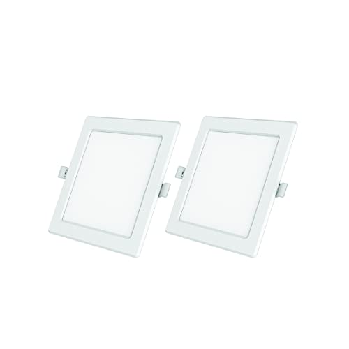 Polycab 6W LED Panel Light Scintillate Edge Slim Square Smart Offers Bright Lumination Long Lifespan No Harmful Radiation (Warm White, 3000K, 2 PCS, Cut Out: 3.93 inches)